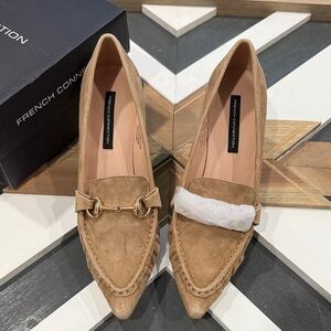 French Connection Taupe Heels with Gold Accent Size US 9/ EU 40